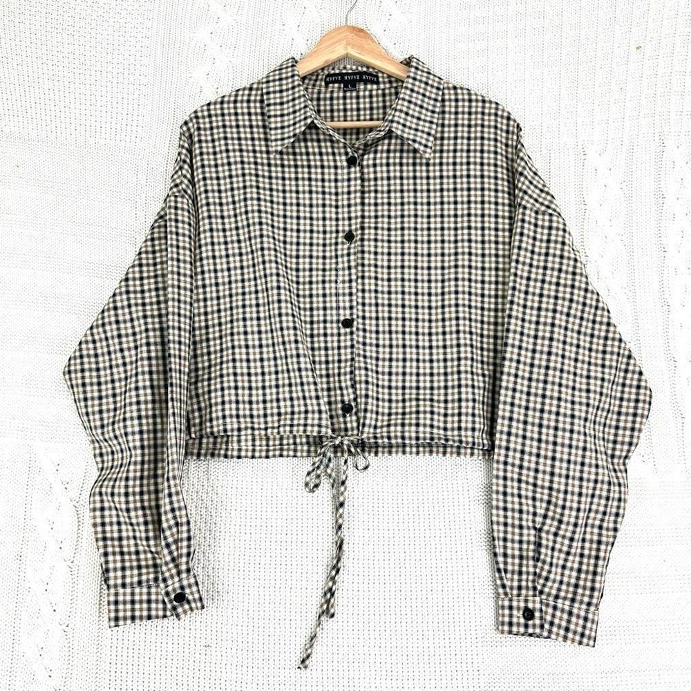 HYFVE Buckle Blouse Women’s Large Button Front Size Large